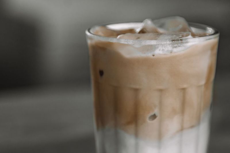 iced coffee glass